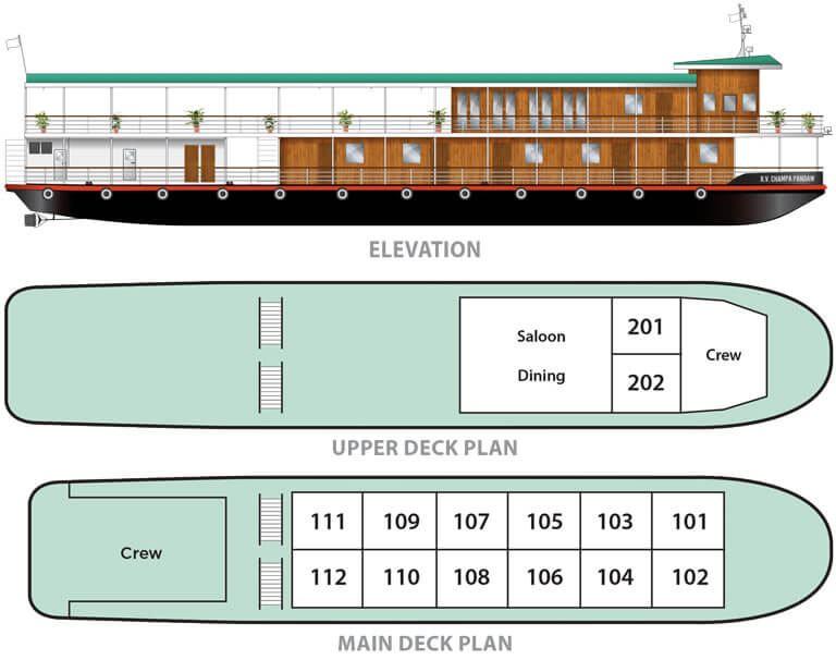 Rv Champa Pandaw Cruise - Deck Plan