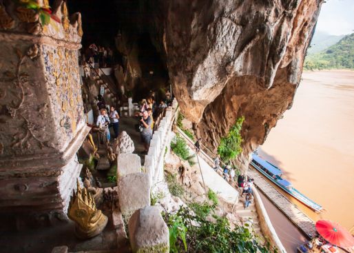 visit Pak Ou Caves with Laos River Cruise