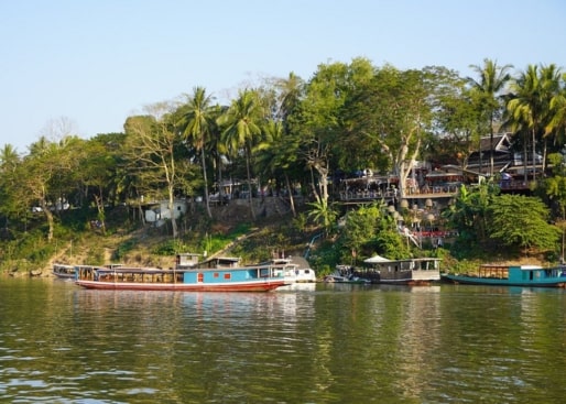 Shompoo Cruise stop at a local village at Luang Prabang